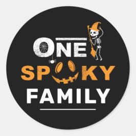 Ein Spooky Sister Halloween Matching Family Custom Runder Aufkleber