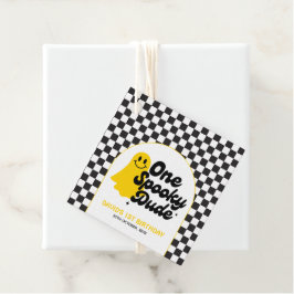 Ein Spooky Typ Groovy Halloween erster Geburtstag Geschenkanhänger