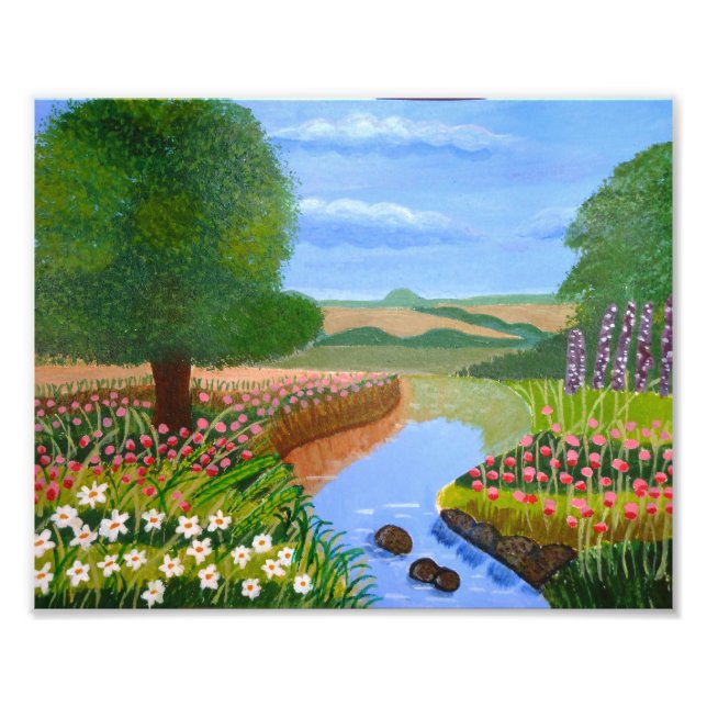 Ein Spring Stream-Foto Fotodruck (Vorne)