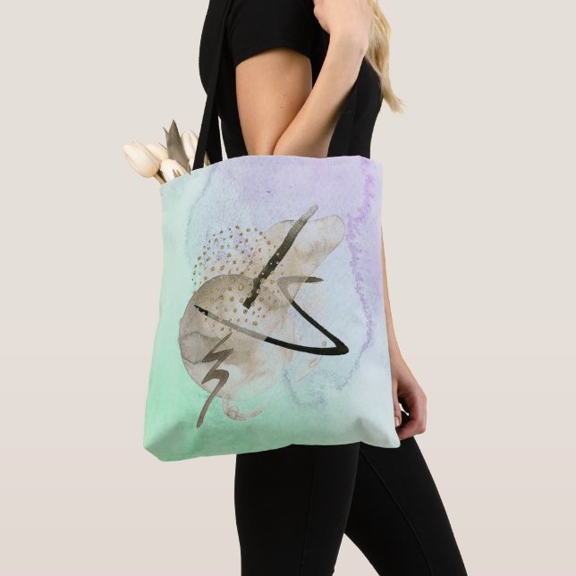 Ein Sprinkle Gold Print Tasche Schultertasche (Von Nahem)