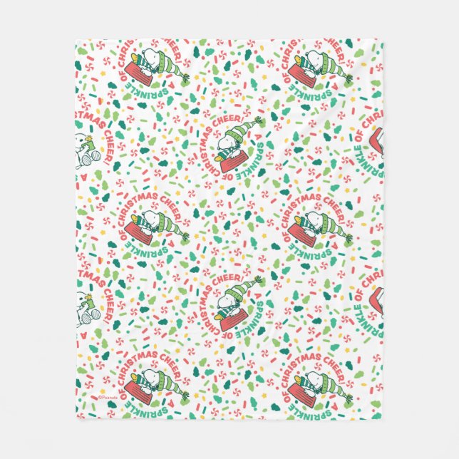 Ein Sprinkle Weihnachts-Cheer-Muster Fleecedecke (Vorderseite)