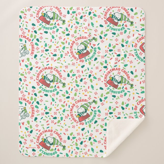 Ein Sprinkle Weihnachts-Cheer-Muster Sherpadecke (Vorderseite)