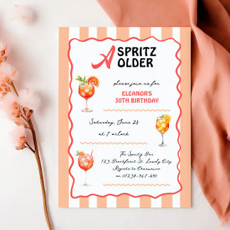 Ein Spritz für jedes Alter Cocktail Geburtstagsfei Einladung