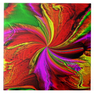 Ein Spritzen der Farbe Fliese