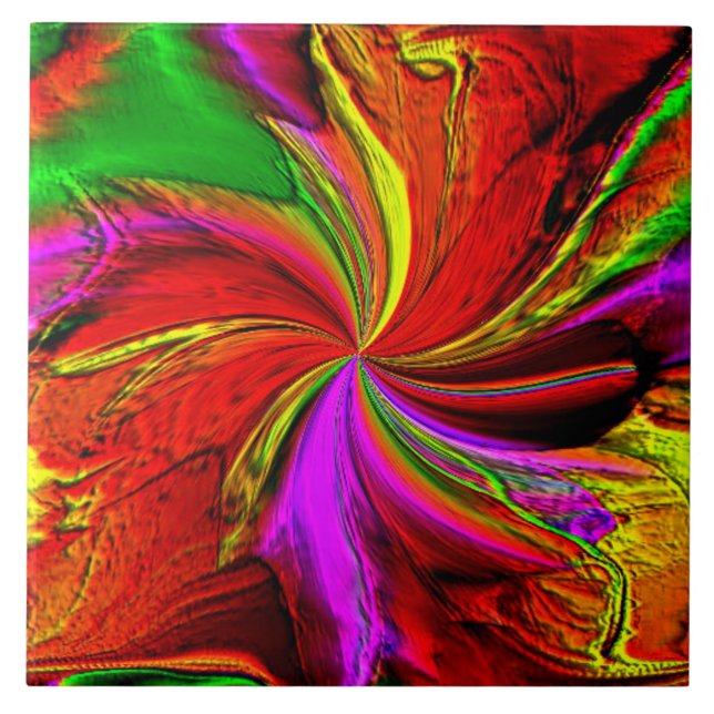 Ein Spritzen der Farbe Fliese (Vorderseite)