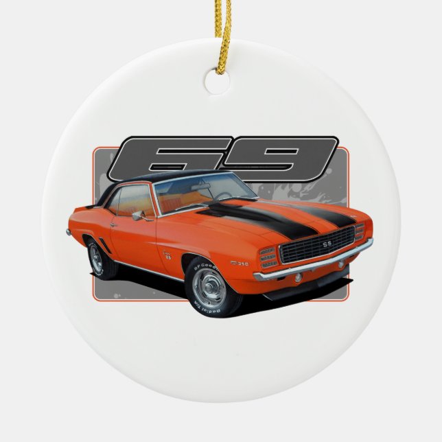 Ein Spritzen von orange Camaro Keramik Ornament (Vorne)