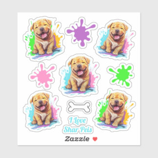 Ein Spritzer von Shar Pei Stickers Aufkleber