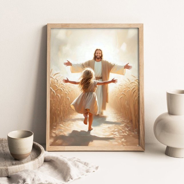 Ein Sprung des Glaubens, Christliche Kunst, Jesus  Poster (Von Creator hochgeladen)