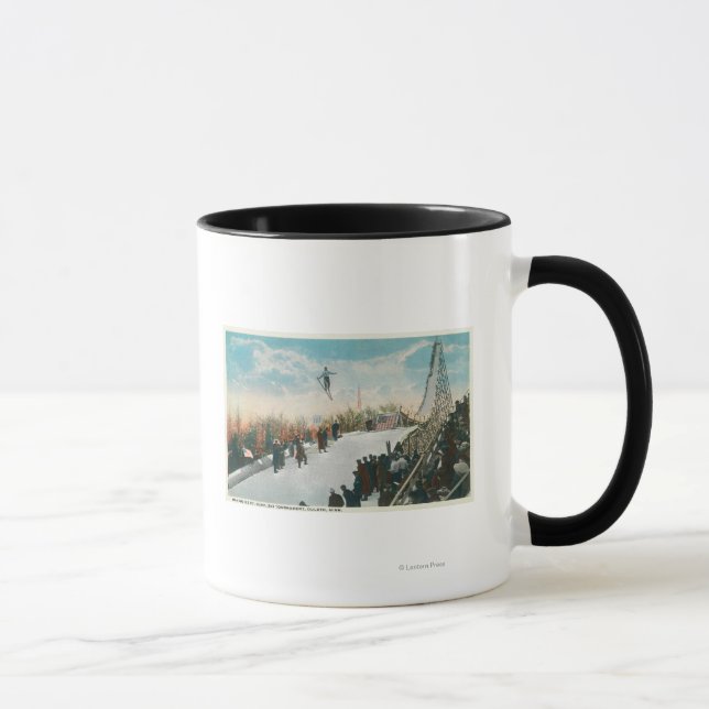 Ein Sprung in ein Skiturnier Tasse (Rechts)