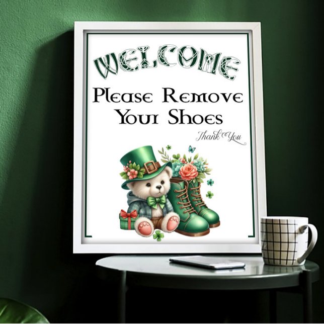 Ein St. Patricks-Tag Bitte Schuhe Entfernen Schild (Von Creator hochgeladen)