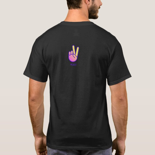 Ein Staat der Ruhe und der Freiheit von der Gewalt T-Shirt (Rückseite)