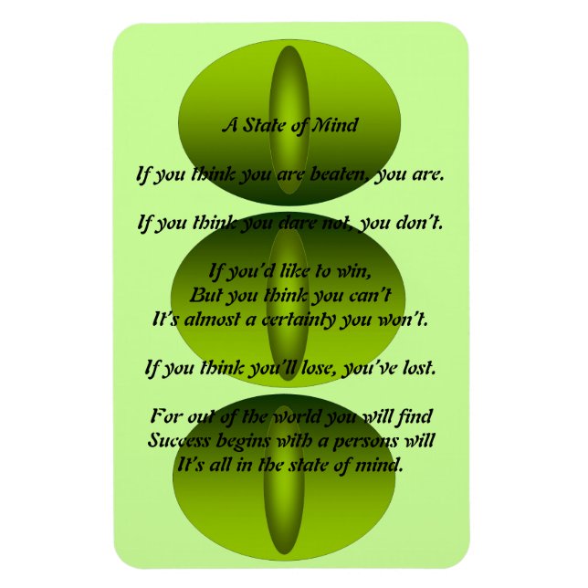 Ein Staat des Gedankengedichtemagneten Magnet (Vertikal)