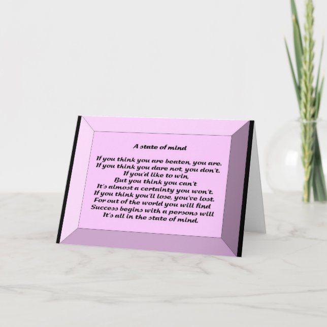 Ein Staat des Geistes Karte (Vorderseite)