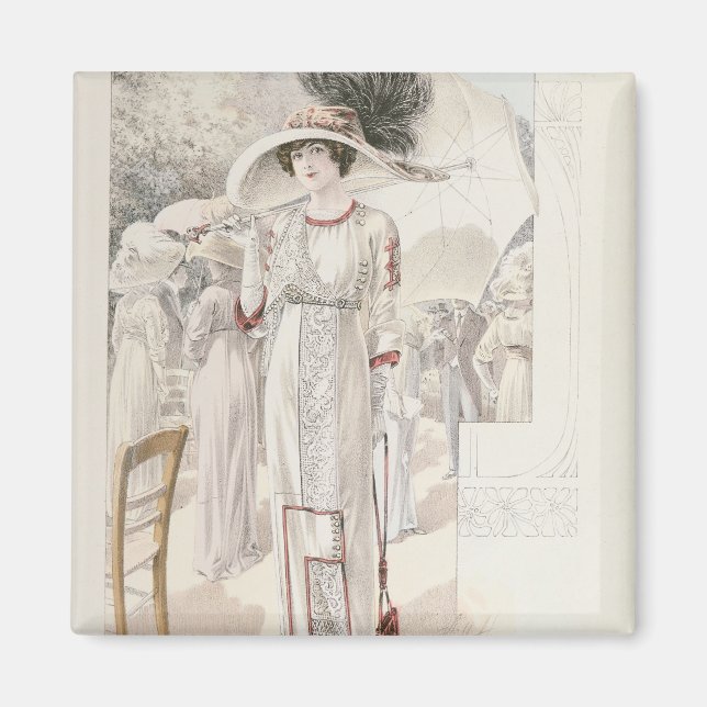 Ein Stadtkleid aus dem "Les Grandes Modes de Paris Magnet (Vorne)