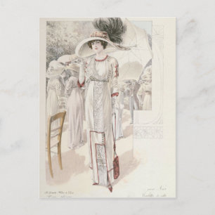 Ein Stadtkleid aus dem "Les Grandes Modes de Paris Postkarte