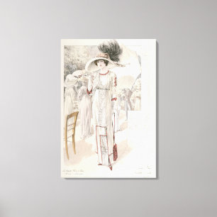 Ein Stadtkleid, von 'Les Grandes Modusde Paris Leinwanddruck