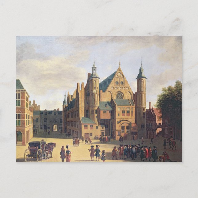 Ein Stadtplatz in Haarlem Postkarte (Vorderseite)