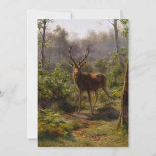 Ein Stag im Wald Feiertagskarte