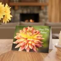 Ein Stand-out Dahlia Happy 23. Geburtstagskarte
