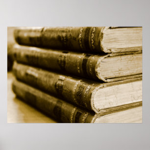 Ein Stapel alter Bücher Poster