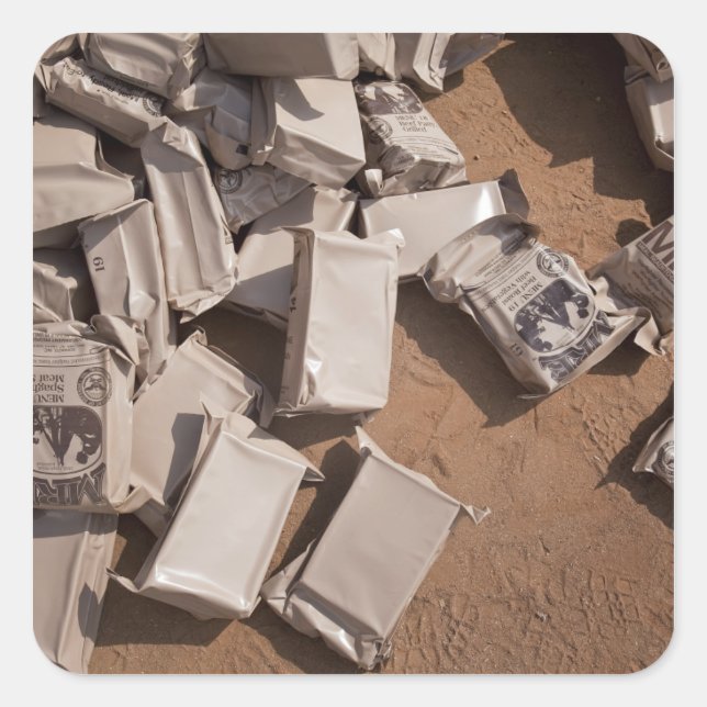 Ein Stapel zu essen Quadratischer Aufkleber (Vorderseite)