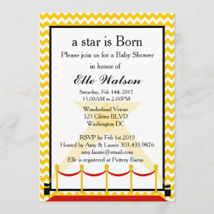 Ein Star ist eine Geborene Hollywood Baby-Dusche Einladung