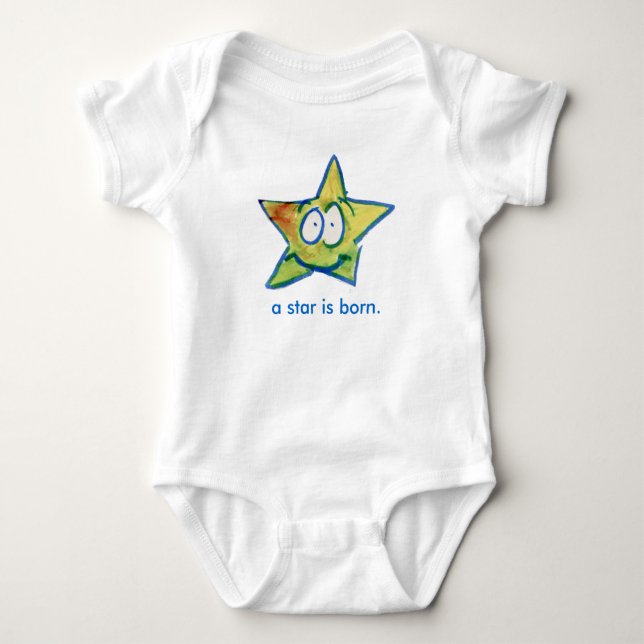 "Ein Star ist Geboren" Baby Jersey Bodysuit Baby Strampler (Vorderseite)