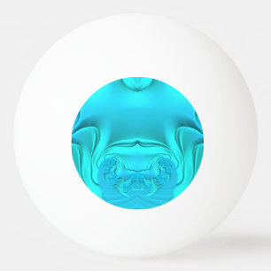 Ein Star Ping Pong Ball, Bubbly Blue und Aqua ~ Tischtennisball