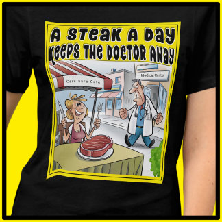 Ein Steak A Day Funny Carnivore Ketovore Keto Tri-Blend Shirt