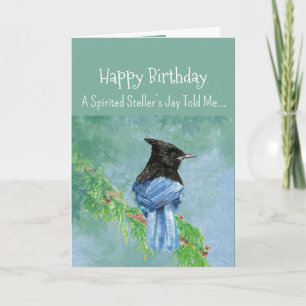 Ein Stellar Jay Persönlichkeit Geburtstag Spaß Vog Karte