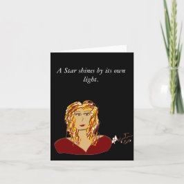 Ein Stern leuchtet mit seiner eigenen Lichtschable Karte