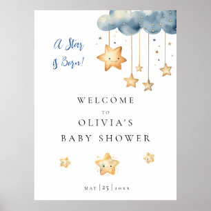 Ein Stern wird geboren Baby Shower Willkommen Poster