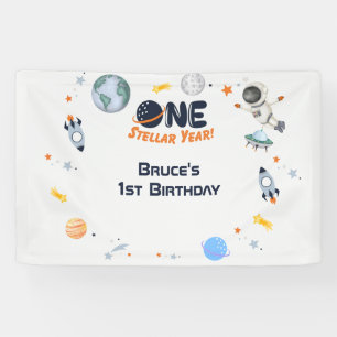 Ein Sternenjahr, Weltraum 1. Geburtstag Banner