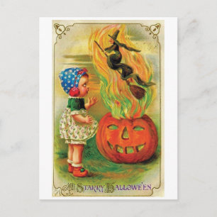 Ein sterniger Halloween Postkarte