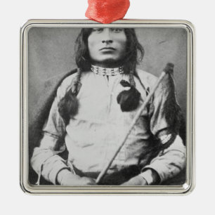 Ein Stier-Krieger, 1882 (b/w Foto) Silbernes Ornament