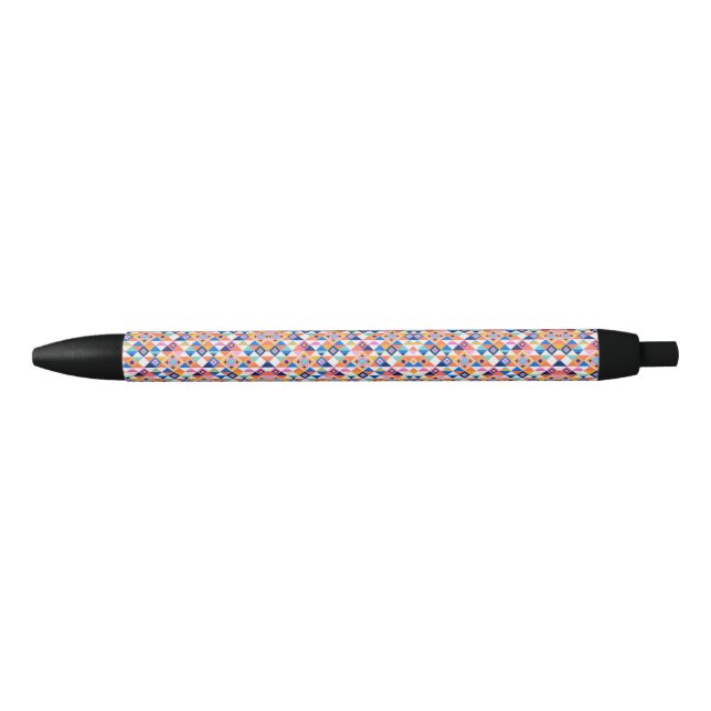 Ein Stift mit einem farbenfrohen geometrischen Mus (Vorderseite)