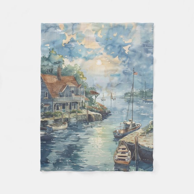 Ein stiller Hafen Fleecedecke (Vorderseite)