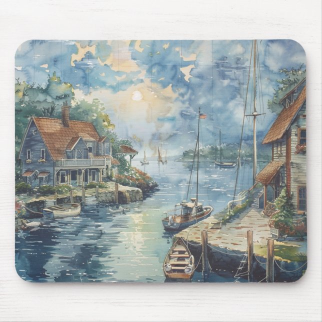 Ein stiller Hafen Mousepad (Vorne)