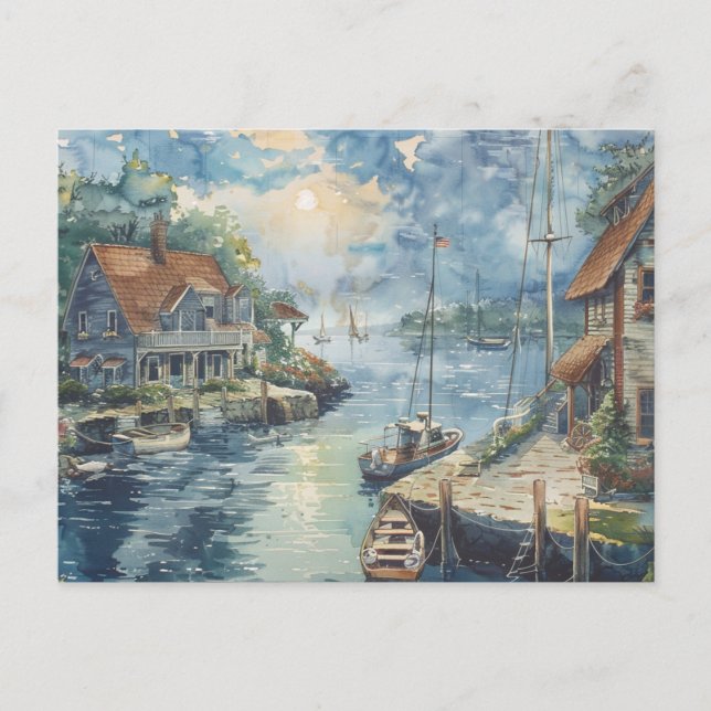 Ein stiller Hafen Postkarte (Vorderseite)