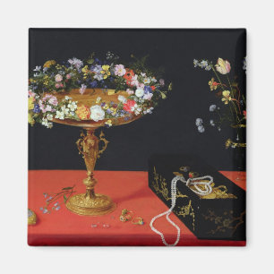 Ein Stillleben auf der Tazza mit Blume Magnet