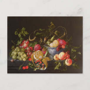 Ein Stillleben bei Obst Postkarte