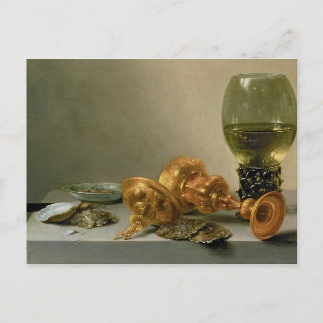 Ein Stillleben mit einem Roemer und einem Gilt Cup Postkarte (Vorderseite)