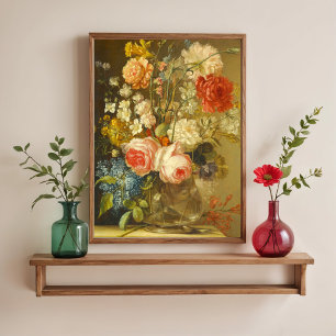 Ein Stillleben mit Rosen, Ludovico Stern Poster