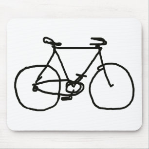 ein stilvolles schwarzes Fahrrad Mousepad