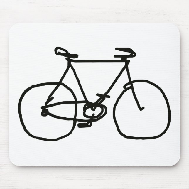 ein stilvolles schwarzes Fahrrad Mousepad (Vorne)