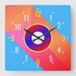Ein stilvolles und zeitgenössisches Design - Einzi Quadratische Wanduhr