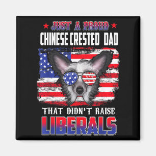Ein stolzer Chinese Crested Dog Dad Merica Hund 4. Magnet