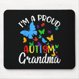 Ein stolzes Autismus-Oma-Puzzleband-Schmetterling Mousepad