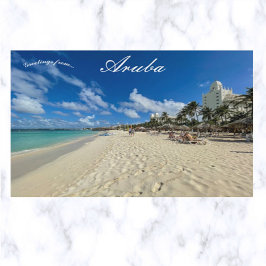Ein Strand in Aruba Postcard Postkarte