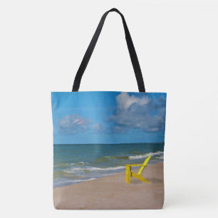 Ein Strand irgendwo und Strand-Stuhl